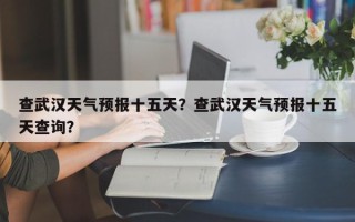 查武汉天气预报十五天？查武汉天气预报十五天查询？