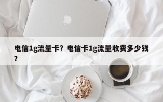 电信1g流量卡？电信卡1g流量收费多少钱？