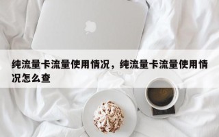 纯流量卡流量使用情况，纯流量卡流量使用情况怎么查