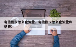 电信副卡怎么查流量，电信副卡怎么查流量和话费？