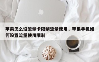 苹果怎么设流量卡限制流量使用，苹果手机如何设置流量使用限制