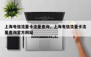 上海电信流量卡流量查询，上海电信流量卡流量查询官方网站
